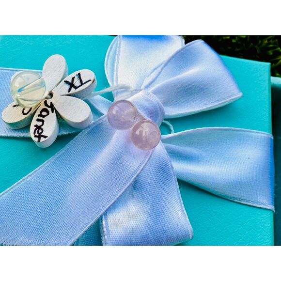 RARE Used Tiffany Rose Quartz🩷 Earrings in 925 - Picture 4 of 8